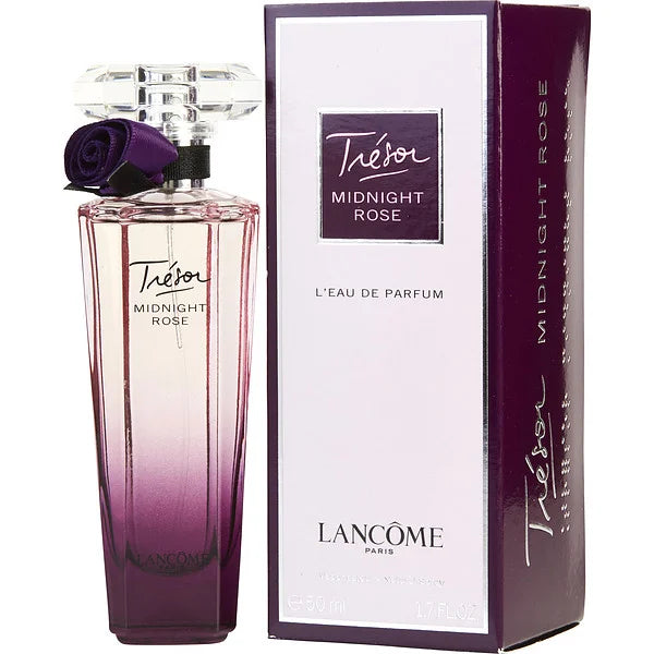 Lancome Tresor Midnight Rose perfume bottle and packaging on a white background.
Mini Lancome Tresor Midnight Rose perfume, luxury mini perfume, mini perfumes in Australia, perfumes in Australia, handbag perfumes, sample decants, ample luxury perfume bottles, perfume bottles, Miniature perfumes.
